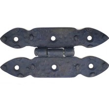 Marsilyan Antika Tarz Dekoratif Pirinç Düğmeli Menteşe - 117X57 Mm, Oksit