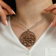 Koçak Takı Ahşap Kolye Modern Özgün Minimalist Takı Model No 257