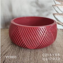Yoyomold YY3803 - Üçgen Hatli Çizgili Saksi - Silikon Kalip, YY3803, Silikon Kalip Tüm Modeller