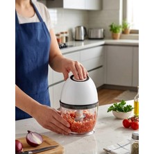 Renklime Şarjlı Mutfak Doğrayıcı 450 ml Sebze ve Sarımsak Doğrayıcı