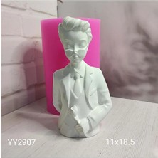 Yoyomold YY2907 Gözlüklü Elinde Gü Tutan Erkek Biblo Silikon Kalıp