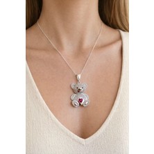 Miraç Gümüş Takı Atölyem 925 Ayar Gümüş Zirkon Taşlı Özel Tasarım Kolye