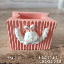Yoyomold YY4176 Kese Kağıdı Saksı Tavşanlı