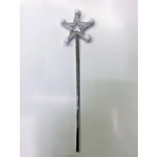 Neonova Yıldız Peri Asası Sihirli Değnek Beyaz Ponponlu