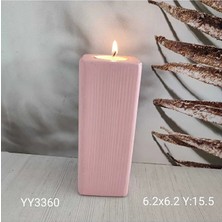 Yoyomold Dikdörtgen Düz Sütun Mumluk 15.5cm