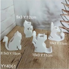 Yoyomold YY4061 4lü Kedi Mumluk Silikon Kalıp