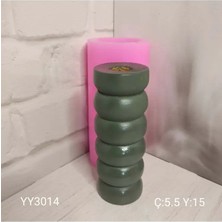 Yoyomold YY3014 Silindir Uzun Mumluk 6 Dilimli 15CM Silikon Kalıp