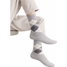 Gigi Giyim Bambu Baklava Desenli Erkek Soket Dikişsiz Çorap