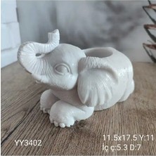 Yoyomold Gri Fil Saksı Silikon Kalıp
