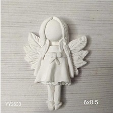 Yoyomold YY2633 Melek Kız Yaprak Kanatlı 6x8.5cm Silikon Kalıp