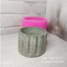 Yoyomold YY2737 Sütun Desenli Saksı 7,5cm Silikon Kalıp