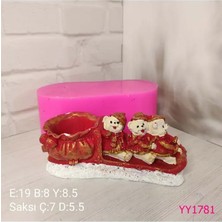 Yoyomold YY1781-KIZAKTA Ayıcıklar Yılbaşı Silikon Kalıp