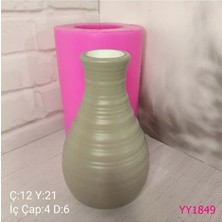 Yoyomold YY1849-ENINE Çizgili Vazo Silikon Kalıp