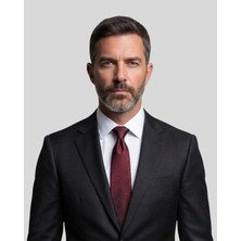 1001 Kravat Desenli Bordo Kravat - 8 cm genişliğinde