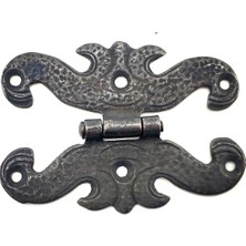 Marsilyan Antika Tarz Dekoratif Pirinç Kelebek Menteşe - 63X45 Mm, Oksit