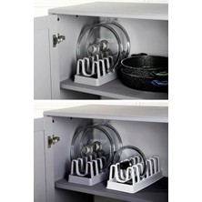 Neonova 6 Bölmeli Tencere Kapak Rafı - Tencere Kapak Organizeri