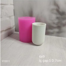 Yoyomold YY2811 Kalemlik Diş Fırçalık Dikine Çizgili Silikon Kalıp