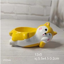 Yoyomold YY2346 Yan Üstü Yatan Kedi Tilki Saksı Silikon Kalıp