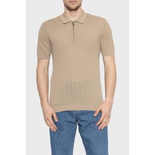 Emporio Armani % 100 Pamuk Relaxed Fit Fermuarlı Polo Yaka Kazak Erkek Polo Yaka Kazak EM004305 AF23761 U1145