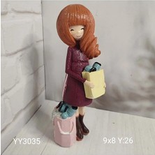Yoyomold YY3035 Elinde Alışveriş Çantası Tutan Kız Silikon Kalıp