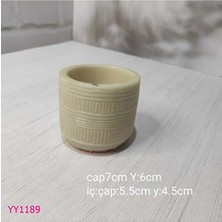 Yoyomold YY1189-SUKULENT Saksı Çizgili Dikey Yatay Silikon Kalıp