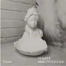 Yoyomold YY2124 Prenses Sunumluk Gül Tabaklı Kız Taçlı Silikon Kalıp