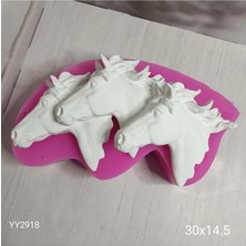 Yoyomold YY2918 3lü At Duvar Süsü Silikon Kalıp
