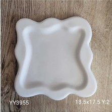 Yoyomold YY3955 Dalgalı Kare Sunumluk -Silikon Kalıp