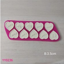 YOYOMOLD YY0236 Kalp İçinde İfadeler Silikon Kalıp