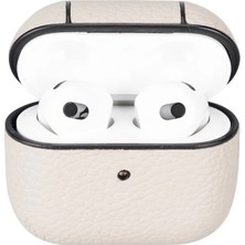 Renklime Apple Airpods 3.nesil Uyumlu Deri Kılıf Juni Erc3 Bej