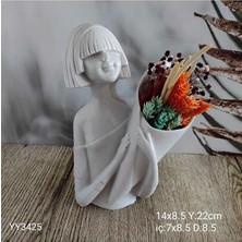 Yoyomold YY3425-KÜT Saçlı Buketli Kız Gözleri Kapalı, YY3425, Silikon Kalip Tüm Modeller