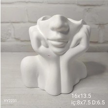 Yoyomold YY2231 Elleri Çenesinde Vazo Mumluk Silikon Kalıp