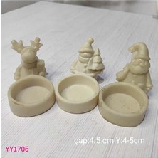 Yoyomold YY1706-TEA Lıght Mum Set Yılbaşı Silikon Kalıp