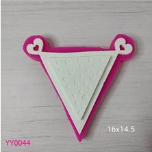 YOYOMOLD YY0044 Kalp Kulplu Üçgen Model Silikon Kalıp