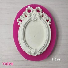 YOYOMOLD YY0341 Çiçek Desenli Elips Çerçeve Silikon Kalıp