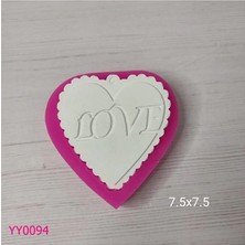 YOYOMOLD YY0094 Love Yazılı Kalp Silikon Kalıp