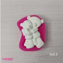 YOYOMOLD YY0309 Sarılan Sevgili Ayıcıklar Silikon Kalıp