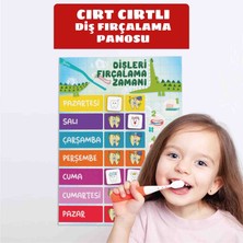 Bunbaza Çocuklar Için Cırt Cırtlı Diş Fırçalama Takip Panosu – 7 Günlük Haftalık Rutin Tablosu