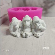 Yoyomold YY2926 3lü Goril Mammun Görmedim Duymadım Bilmiyorum Silikon Kalıp