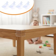 Datatek 4 Adet Kendiliğinden 3m Yapışkanlı Yumuşak ve Esnek Yapıda Sehpa,masa,dolap Köşe Koruyucu Aparat