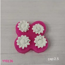 YOYOMOLD YY0136 Çiçek Üstündeki Kelebek Dörtlü Silikon Kalıp