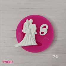 YOYOMOLD YY0067 Gelin Damat Yüzüklü Silikon Kalıp