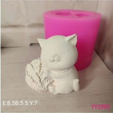 Yoyomold YY1993-YUMAK Iple Oynayan Kedi Oturan Silikon Kalıp