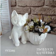Yoyomold Saksılı Kedi Silikon Kalıp – Sevimli ve Dekoratif Hediye!, YY3346, Silikon Kalip Tüm Modeller
