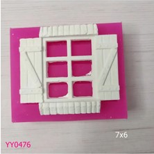 YOYOMOLD YY0476 Minyatür Tahta Kapaklı Pencere Silikon Kalıp