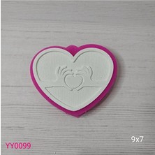YOYOMOLD YY0099 Kalp İçinde Kalp Tutan Eller Silikon Kalıp