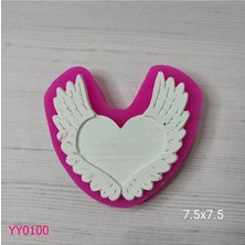 YOYOMOLD YY0100 Melek Kanatlı Kalp Çerçeve Silikon Kalıp