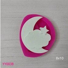 YOYOMOLD YY0038 Bitişik Ay,Yıldız ve Bulut Silikon Kalıp