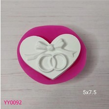 YOYOMOLD YY0092 Yüzük ve Fiyonk Detaylı Kalp Silikon Kalıp