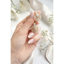 Initium Xuping Paslanmaz Çelik Tasarım 14K Gold Küpe